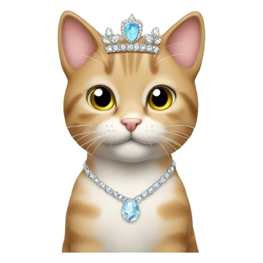 cute cat wearing diadema sticker