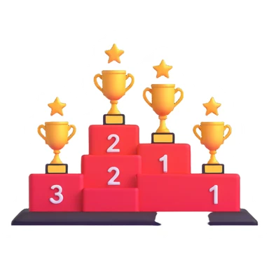 racing victory podium with three places for winners sticker