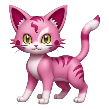 Liepard-Skitty-Delcatty-Pokémon-Fakémon-hybrid-creature (full body) sticker