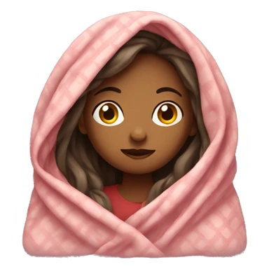 Girl covered in blanket sticker