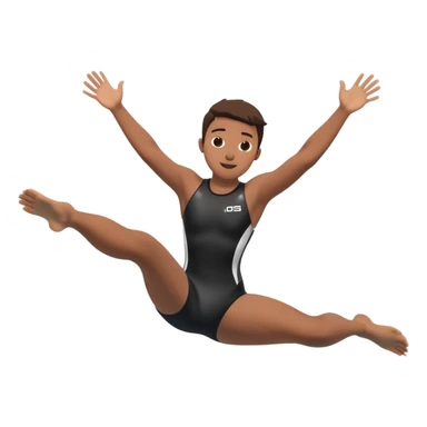 A young person leaps boldly into a pool named “Confidence,” arms wide, surrounded by skilled divers mid-air. Though less experienced, their fearless energy shines, symbolizing sticker