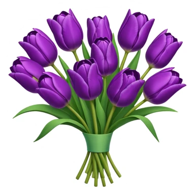 Bouquet of purple tulips sticker