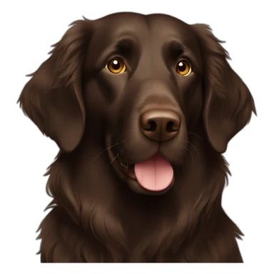 brown flat coated retriever sticker