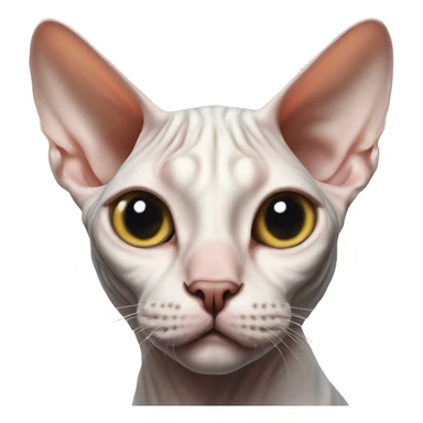 realistic cat indoors portrait Sphynx  sticker