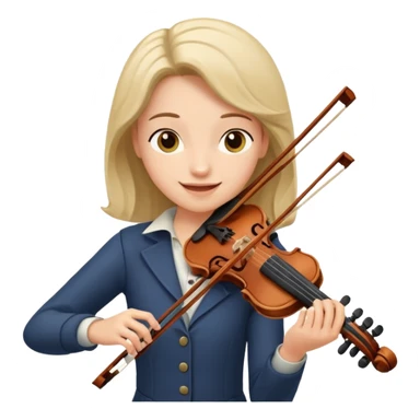 character playing violin, happy and expressive sticker