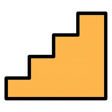 stairs, color outline icon style, lineal color icon with black outlines sticker