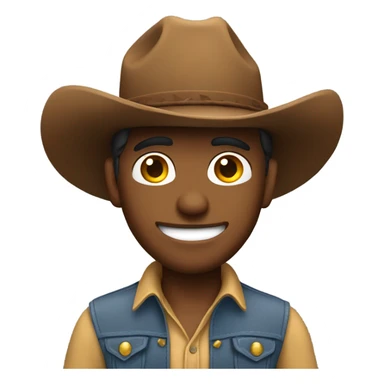 The regular cowboy emoji but with a brown skin not gold sticker