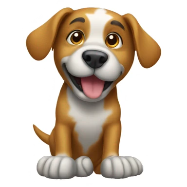 Dog is climbing sticker