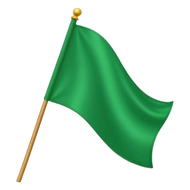 Handheld Flag green sticker