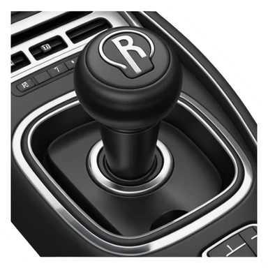 car gear shift stick with R for reverse highlighted sticker