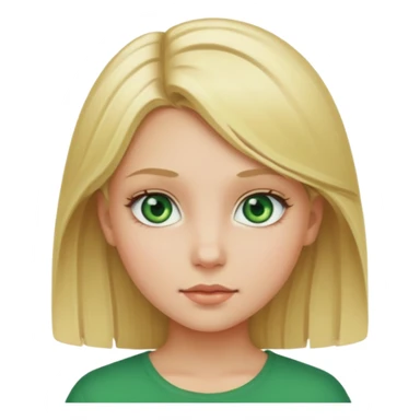 Girl blonde Green eyes sticker
