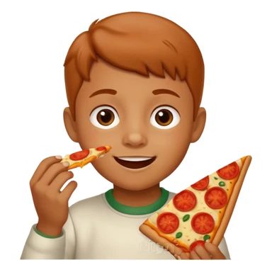 Child Eating Pizza sticker