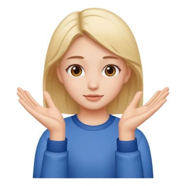 Make a girl do 🤏🏻 with her hands sticker