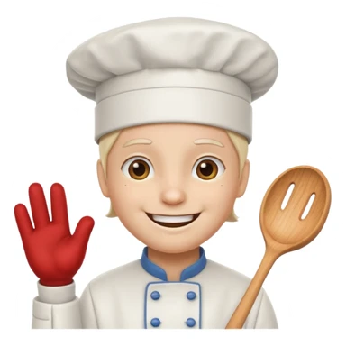 funny character with cook hat no human sticker