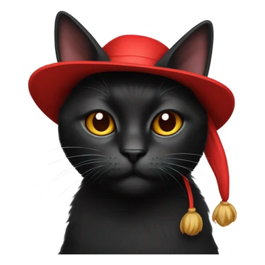 Black cat wearing maga hat sticker