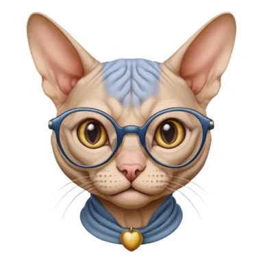 sfenks cat with glasses  sticker