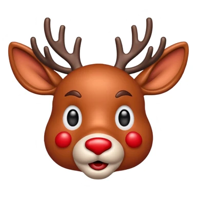 Rudolph with red nose  sticker