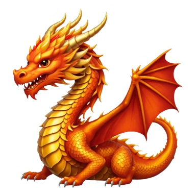 golden dragon breathing fire sticker