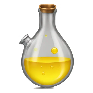 flask with bubbling yellow liq sticker