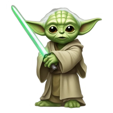 yoda-with-sword sticker