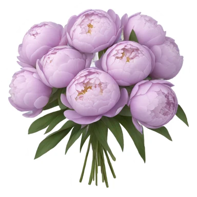 Light purple peonies bouquet  sticker