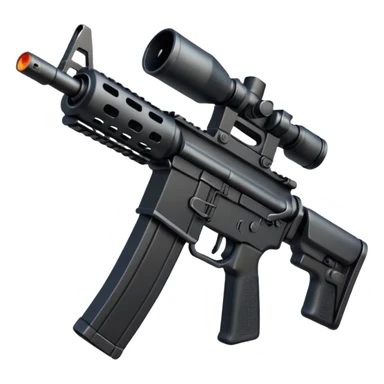 ar 15 with gun flash like its shooting sticker