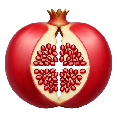 Opened pomegranate from middle into 4 direction  sticker