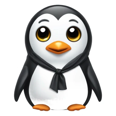 Penguin with goatee and underwear sticker