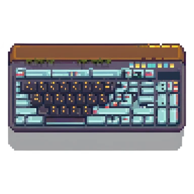 spacebar key, pixel art style sticker