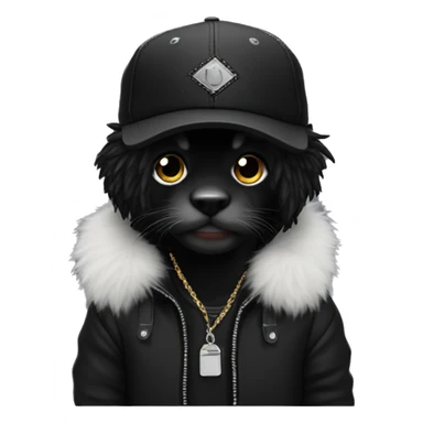 lil uzi vert black Fur aviador hat sticker