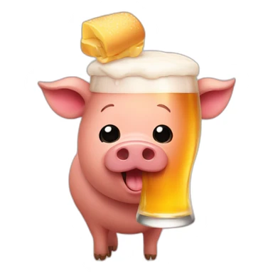 Pork With beer sticker