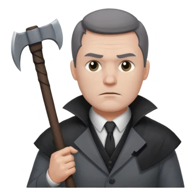 man executioner in gray suit sticker