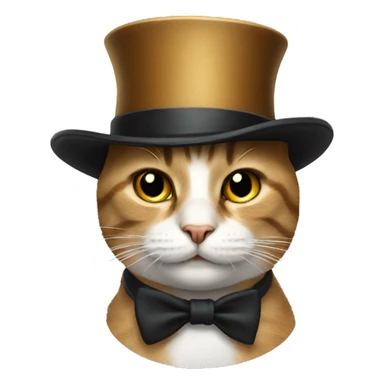 cat with tophat sticker