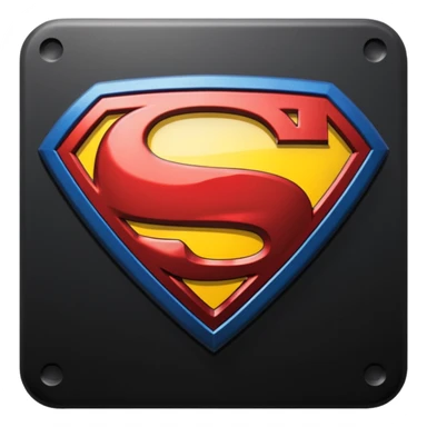 Superman Symbol Man of Steel black sticker