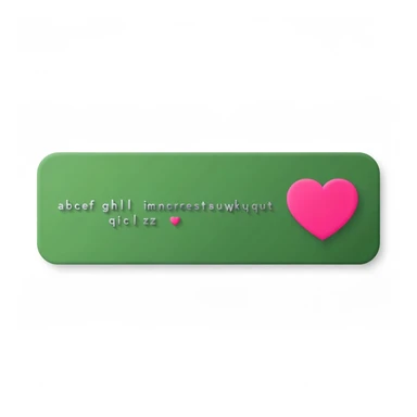 green emo banner with a heart accent, cute, expressive, minimal, variation 4 sticker