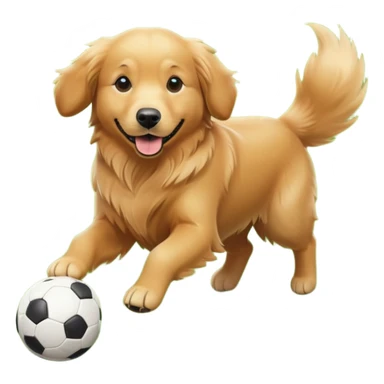 Dog playing soccer sticker