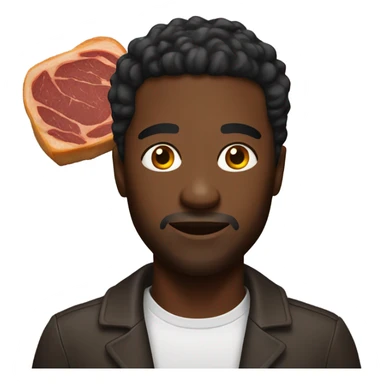 Black Man with brisket sticker
