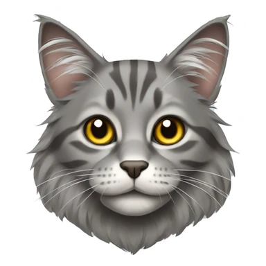 grey maincoon cat sticker