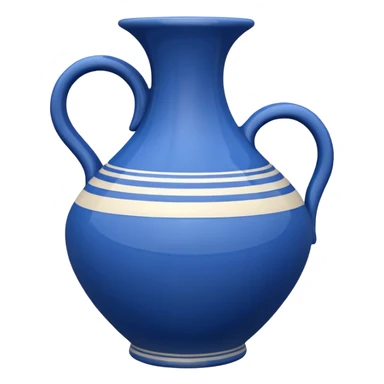 Spiral Pottery Vase blue sticker