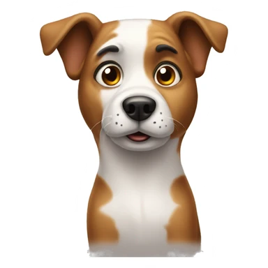 Questioning dog sticker