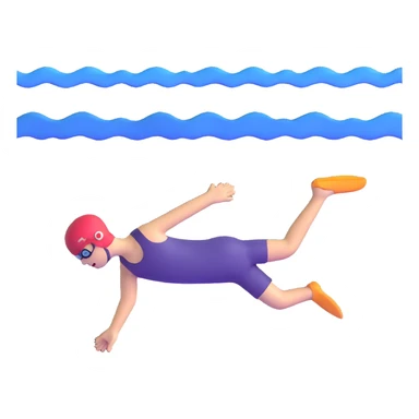person swimming underwater sticker
