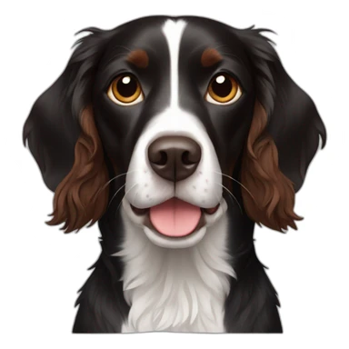 black Brittany spaniel sticker