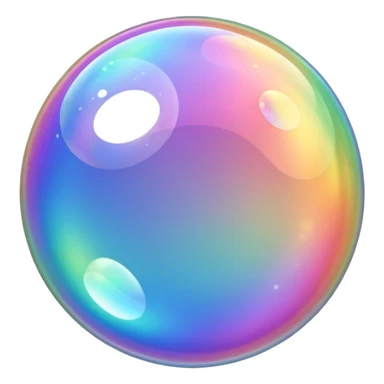 rainbow soap bubble sticker