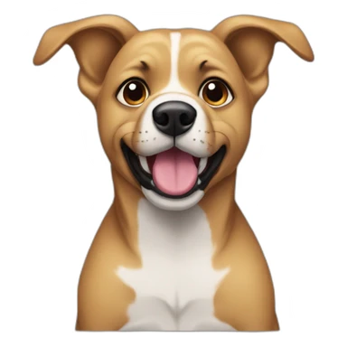 perro riendose sticker