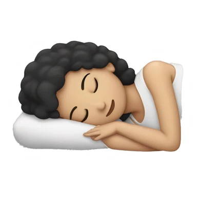 white girl sleeping with dark hair sticker