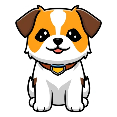 Shih tzu jack russel terrier sticker