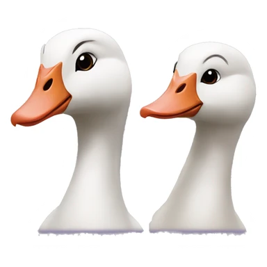 two female geese in love sticker