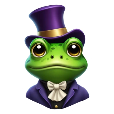Frog with magician hat sticker