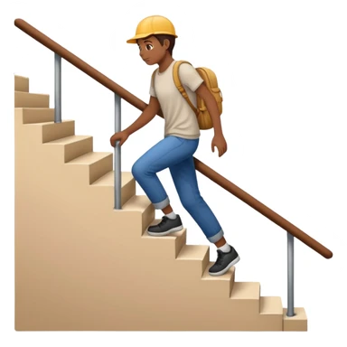 generic person  climbing stairs sticker
