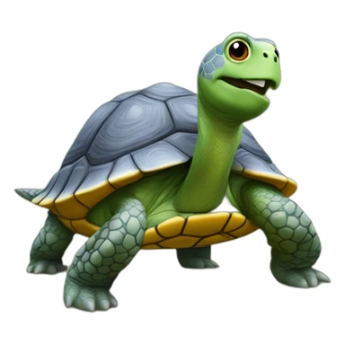 Tortue sur une tortue sticker